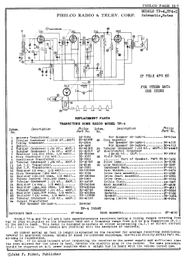 TP-4-I Transitone; Philco, Philadelphia (ID = 2870770) Radio