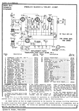 Transitone TH-1 ; Philco, Philadelphia (ID = 2870759) Radio