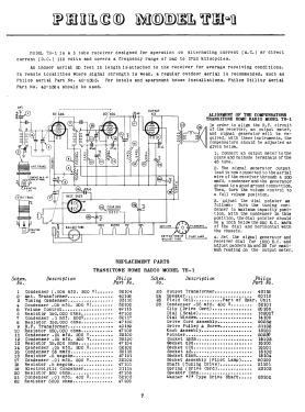 Transitone TH-1 ; Philco, Philadelphia (ID = 2917252) Radio
