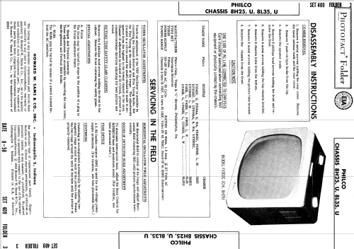 UF4221L Seventeener II Ch= 8L35U; Philco, Philadelphia (ID = 851960) Television