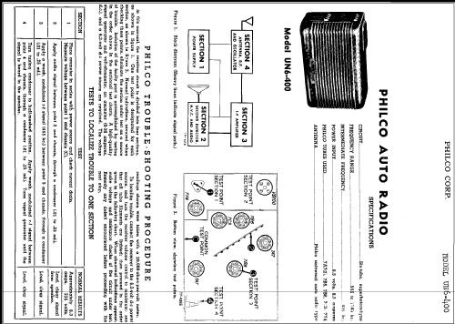 UN6-400 ; Philco, Philadelphia (ID = 298120) Car Radio