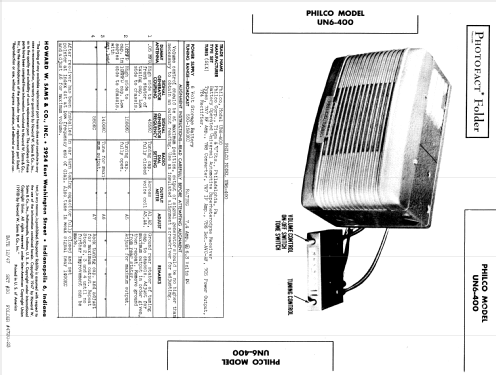 UN6-400 ; Philco, Philadelphia (ID = 917412) Car Radio