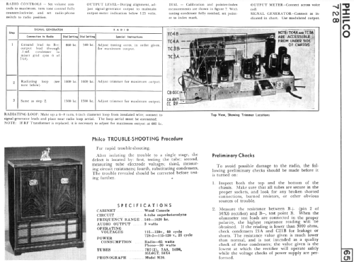 728 ; Philco Products Ltd. (ID = 2152499) Radio