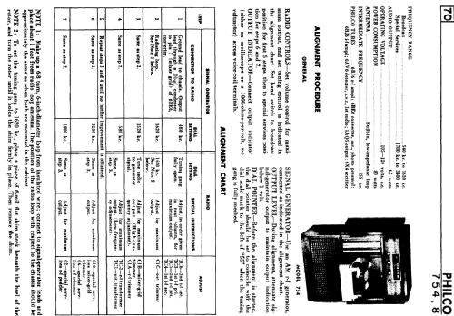 754 ; Philco Products Ltd. (ID = 2139165) Radio