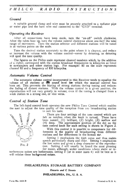 90A ; Philco Products Ltd. (ID = 2815671) Radio