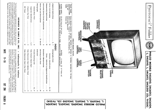 24C6109L Ch= TV 354; Philco, Philadelphia (ID = 2673720) Television