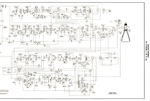 51-T1443B; Philco, Philadelphia (ID = 2865990) Television