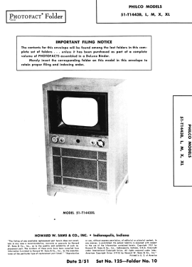 51-T1443B; Philco, Philadelphia (ID = 2866002) Television