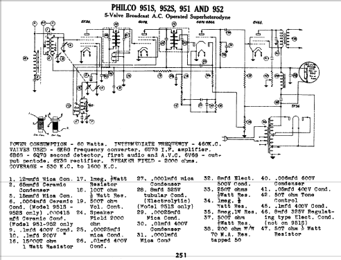 951S; Philco Radio & (ID = 777677) Radio