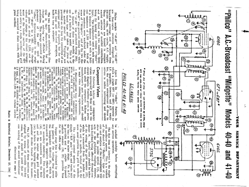 Midgette 41-40; Philco Radio & (ID = 618147) Radio