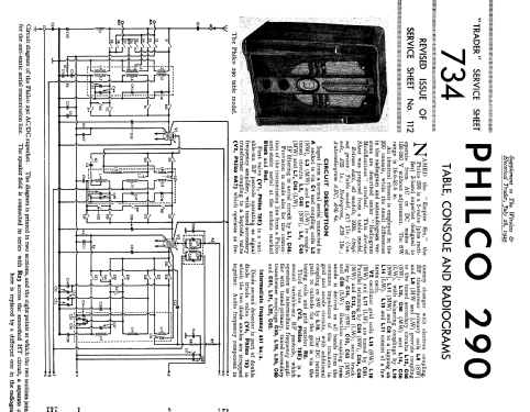 290; Philco Radio & (ID = 2289377) Radio