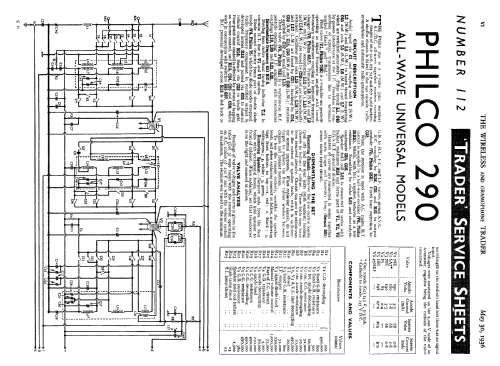 290; Philco Radio & (ID = 1029110) Radio