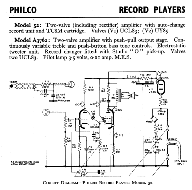 52; Philco Radio & (ID = 586049) Sonido-V