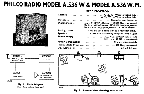 A536W; Philco Radio & (ID = 2662911) Radio