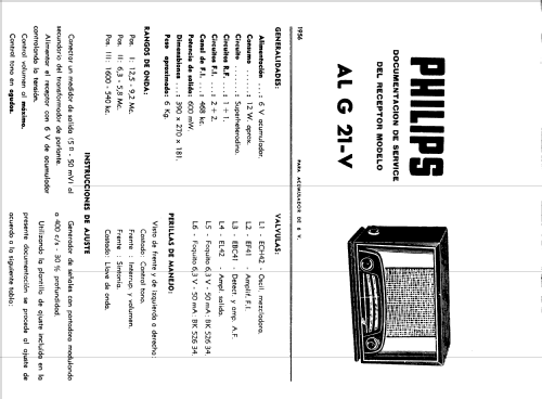 ALG21-V; Philips Argentina, (ID = 1260045) Radio