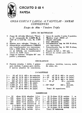 Fapesa Receptor en kit D-68-4; Philips Argentina, (ID = 2932618) Kit