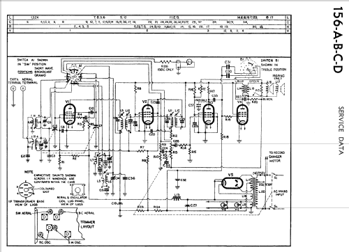 156A Radio Philips Australia, build 1954, 1 pictures, 4 schematics ...