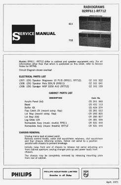 Music Studio 02RF611; Philips Australia (ID = 2805644) Radio