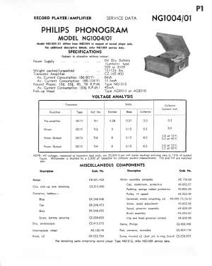 Phonogram NG1004 /01; Philips Australia (ID = 2760236) R-Player