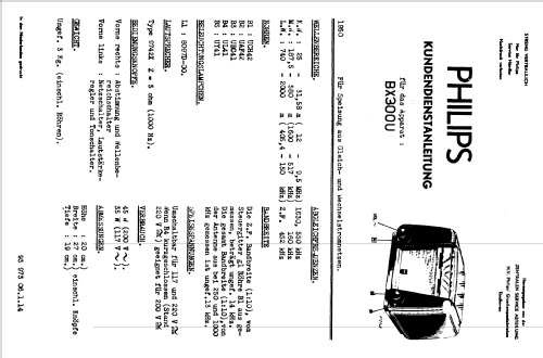 BX300U /19; Philips Belgium (ID = 2408071) Radio