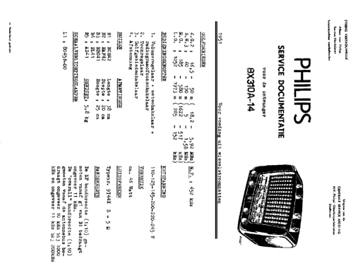 BX310A /14; Philips Belgium (ID = 2371929) Radio