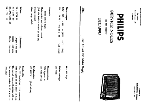 Philettina B2CA99U; Philips; India (ID = 1696346) Radio