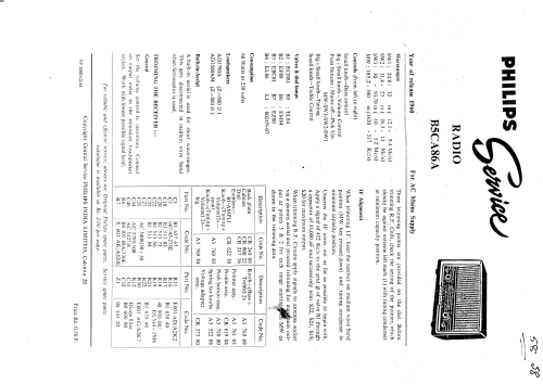 Major Novosonic B5CA86A; Philips; India (ID = 2020760) Radio