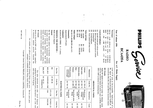 International AC BCA435A; Philips; India (ID = 2020941) Radio