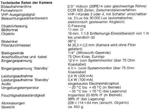 Observation Camera VK4902 /20; Philips; Chungli (ID = 1709611) TV-studio