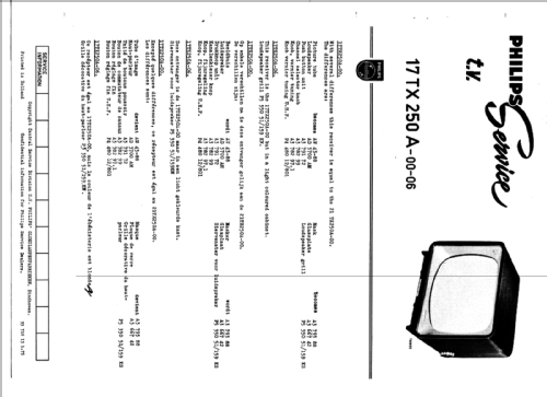 17TX250A /00 /06; Philips; Eindhoven (ID = 1619423) Televisión