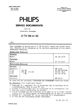 21TX100A /00 /62; Philips; Eindhoven (ID = 2737804) Televisore