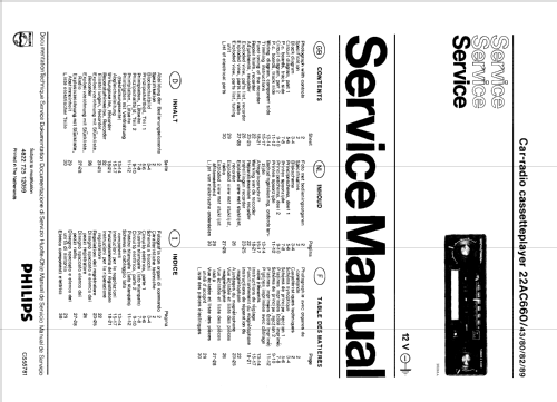 22AC660 /43; Philips; Eindhoven (ID = 1083752) Car Radio