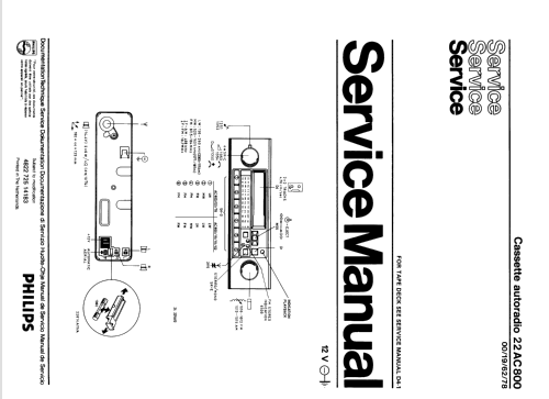 22AC800 /00; Philips; Eindhoven (ID = 1055470) Car Radio