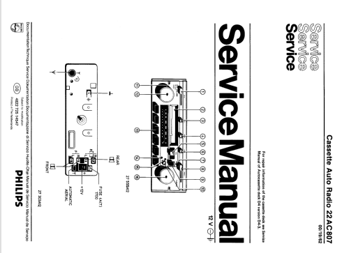 22AC807 /19; Philips; Eindhoven (ID = 1075220) Car Radio