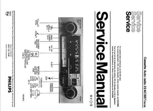 22AC887 /00; Philips; Eindhoven (ID = 1079619) Car Radio