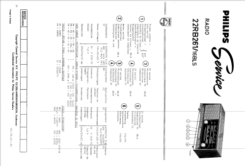 22RB261; Philips; Eindhoven (ID = 619509) Radio