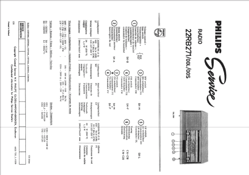 22RB271 /00L /00S; Philips; Eindhoven (ID = 705482) Radio