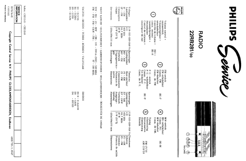 22RB281 /00; Philips; Eindhoven (ID = 1982959) Radio