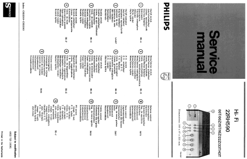 22RH590 /00T /00Z /15T /16Z /22Z /33T /43T; Philips; Eindhoven (ID = 1866835) Ampl/Mixer