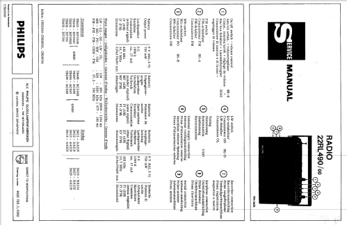 22RL490 /00; Philips; Eindhoven (ID = 1506653) Radio