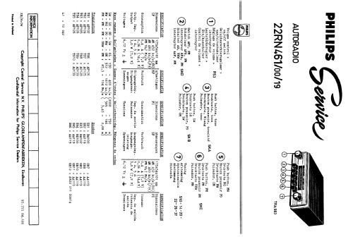 22RN461 /00; Philips; Eindhoven (ID = 1529991) Car Radio