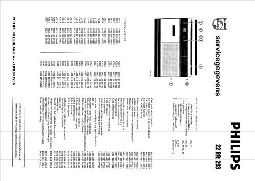 AM-Radiorecorder RR30 22RR293 /00R; Philips; Eindhoven (ID = 2579802) Radio