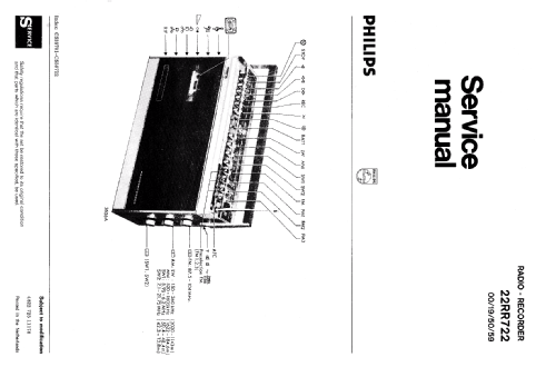 Radio Recorder 22RR722 /00; Philips; Eindhoven (ID = 1123688) Radio