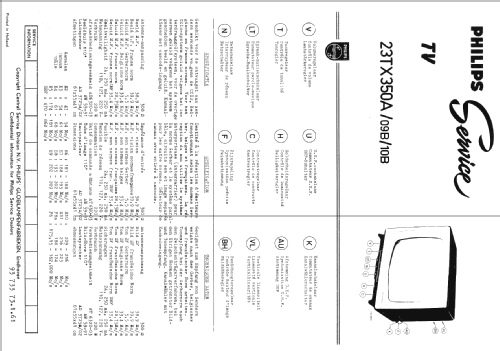 23TX350A /09B; Philips; Eindhoven (ID = 1075355) Televisore