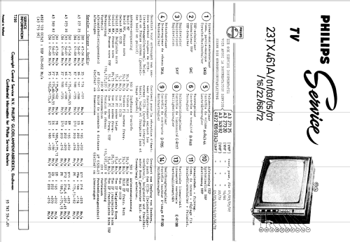 23TX461A /66 /72; Philips; Eindhoven (ID = 1511849) Television