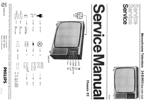 24B860 /00Z /22R /22Z Ch= E2; Philips; Eindhoven (ID = 1946938) Television