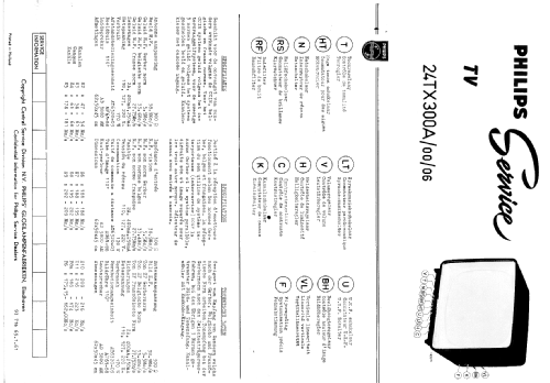 24TX300A /00; Philips; Eindhoven (ID = 1076054) Television