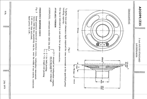 2 inch Round Standard Loudspeaker AD2099 /Z25; Philips; Eindhoven (ID = 2414959) Speaker-P