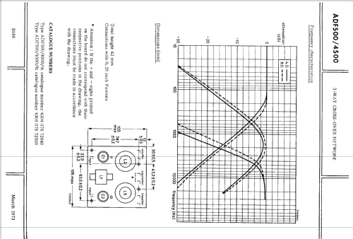 3 Way Cross-Over Network ADF500/4500; Philips; Eindhoven (ID = 2419543) Misc