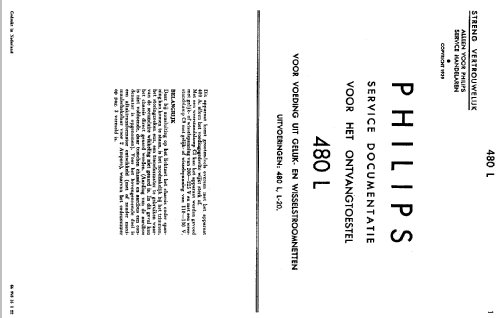 480L, 480L -14 -15; Philips; Eindhoven (ID = 1940786) Radio